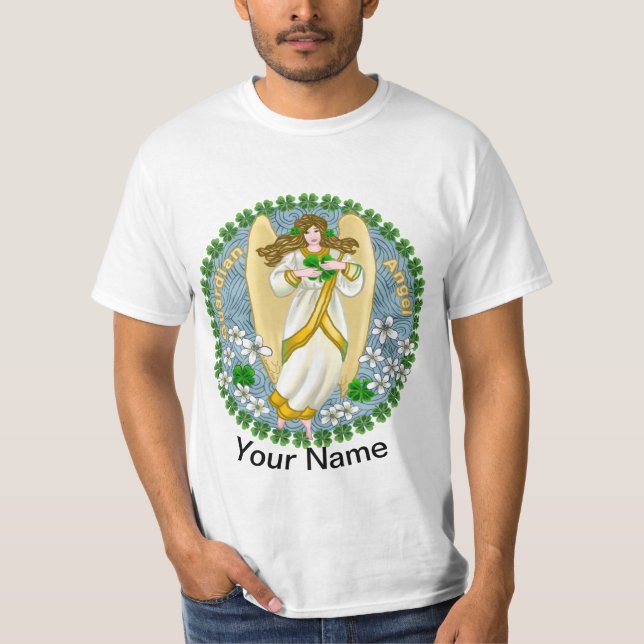 T-shirt Shamrock irlandais Angel (Devant)