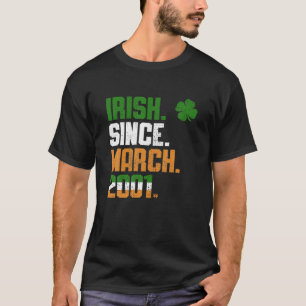 T-shirt Shamrock irlandais depuis mars 2001 Légende St pat