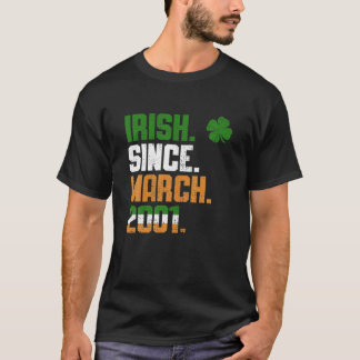 T-shirt Shamrock irlandais depuis mars 2001 Légende St pat