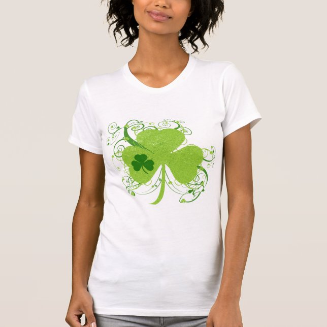 T-shirt Shamrock irlandais vert (Devant)