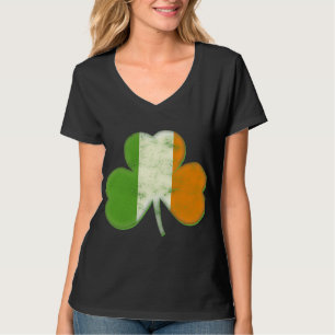 T-shirt Shamrock irlandais vintage de drapeau
