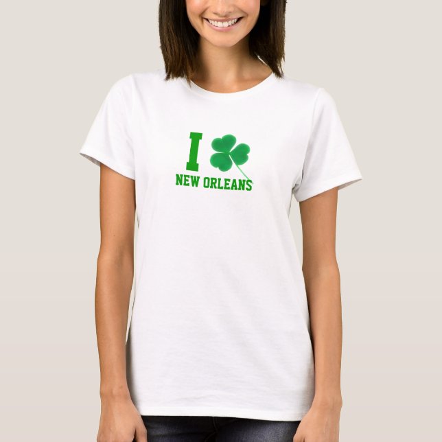T-shirt Shamrock la Nouvelle-Orléans du jour I de St (Devant)