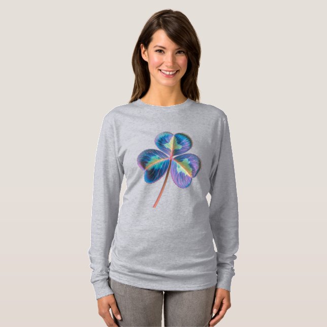 T-shirt Shamrock Long Sleeves Top (Devant entier)