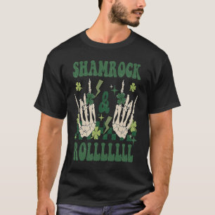 T-shirt SHAMROCK & ROLLLL Heavy Metal Punk Rock St Patri