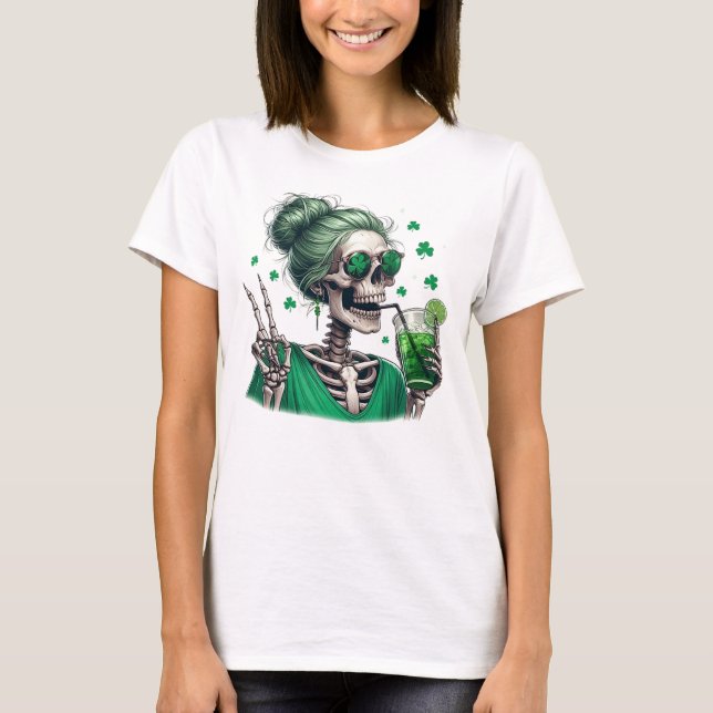 T-shirt Shamrock squelette (Devant)