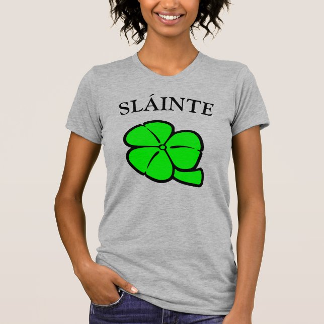 T-shirt Shamrock vert Saint Patrick's Day Floral Art (Devant)