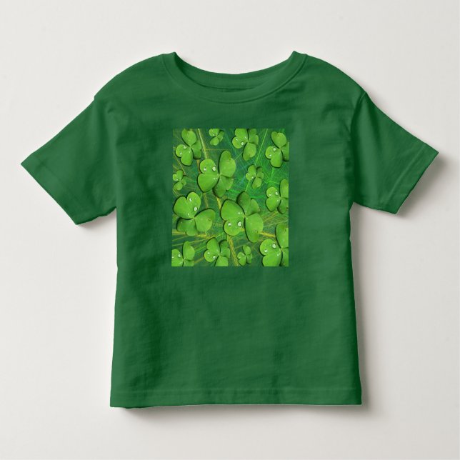 T-shirt Shamrock vert St Patrick's Day (Devant)