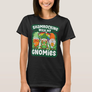 T-shirt Shamrocking Avec Mes Gnomies Lucky ST Patrick's Da