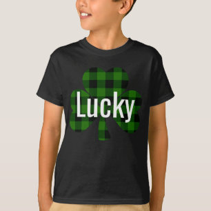 T-shirt Shamrocks de Lucky St. Patty vert plaid