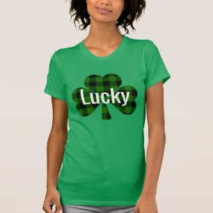 T-shirt Shamrocks de Lucky St. Patty   vert plaid