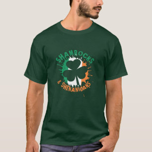 T-shirt Shamrocks irlandais de Jour de la Saint Patrick et