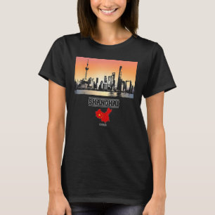 T-shirt shanghai china Skyline Vacances Souvenir ville