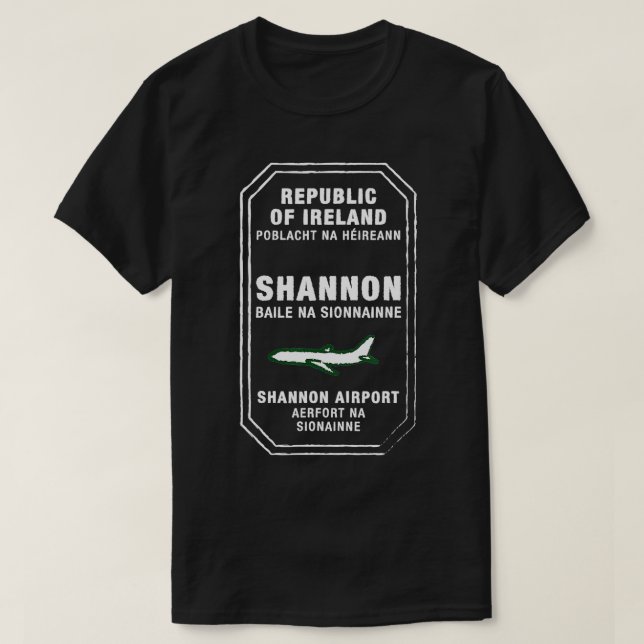 T-shirt Shannon Irlande Passeport Vacances Voyage (Design devant)