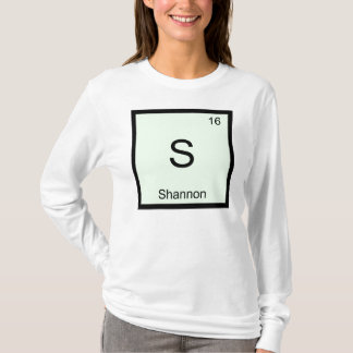 T-shirt Shannon Nom Chimie Élément Tableau périodique
