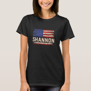 T-shirt Shannon Prénom Shirt Shannon Nom American Fla