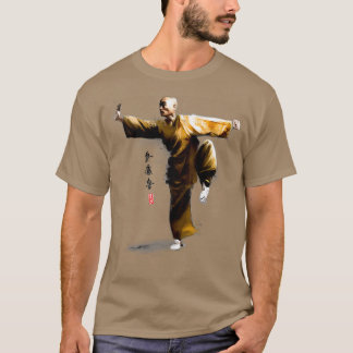 T-shirt Shaolin Kung Fu blanc Cadeau pour hommes femmes en