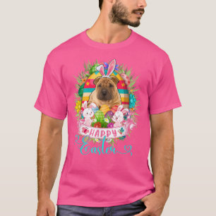 T-shirt Shar Pei Chien Dans Les Oeufs De Pâques Basket Bun