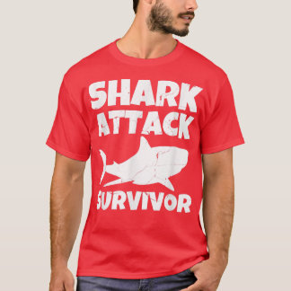 T-shirt Shark Attack Survivor Grunge 