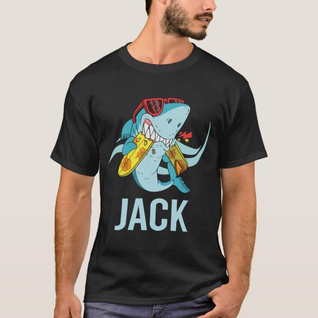 T-shirt Shark drôle - Nom Jack (Devant)