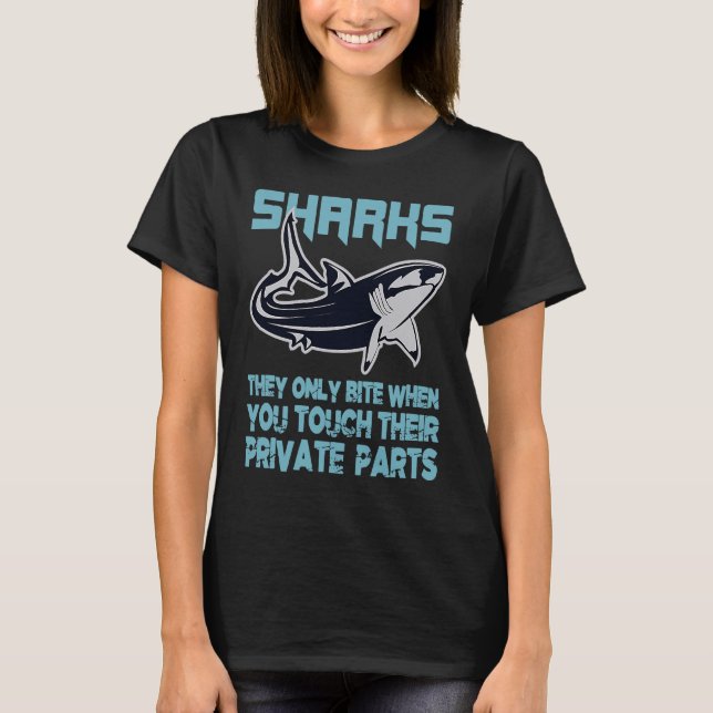 T-shirt Shark I Bites Great white Ocean Wave Sea Plongée (Devant)