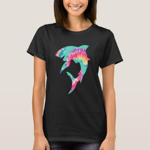 T-shirt Shark Lover Shark Tie Dye Y2K esthétique Retro Gro