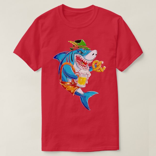 T-shirt Shark Oktoberfest Festival allemand de la bière à  (Design devant)