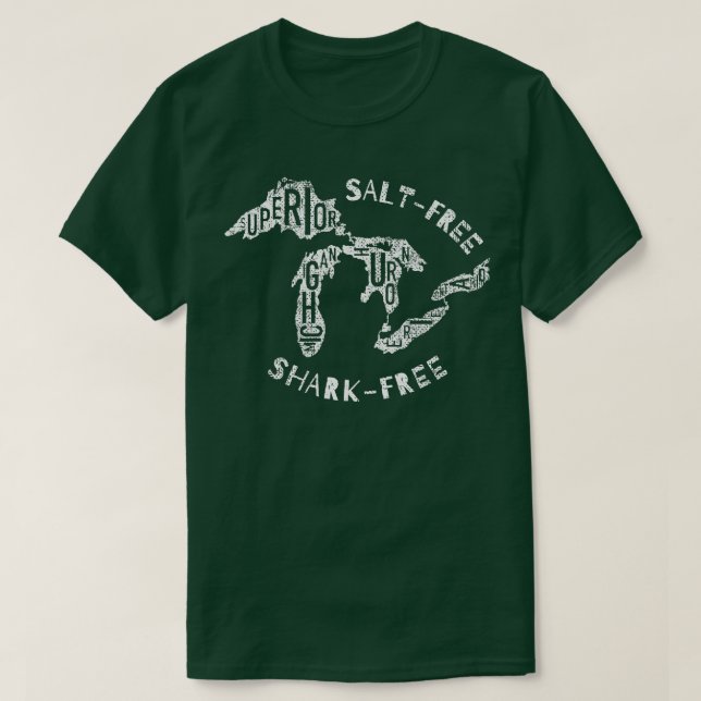 T-shirt Shark sans sel Gratuit Grands Lacs Premium (Design devant)