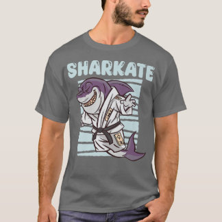 T-shirt Sharkate Funny Karate Shark Vêtements requins Adul
