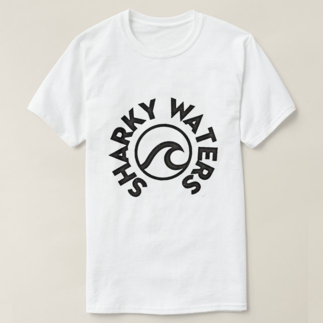 T-shirt Sharky arrose la pièce en t originale de logo (Design devant)