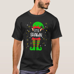 T-shirt Shawn Elf Personnalisé Prénom Prénom Noël