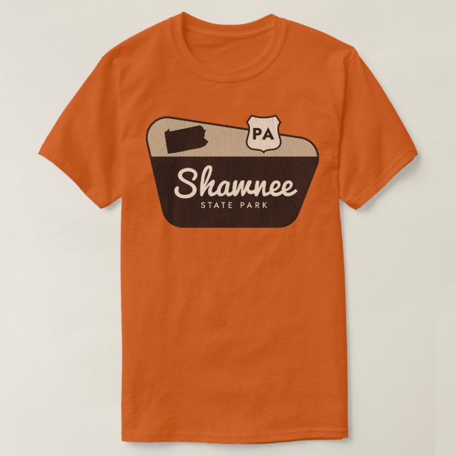 T-shirt Shawnee State Park Pennsylvania Affiche de bienven (Design devant)