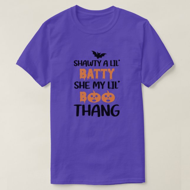 T-shirt shawty a lil batty elle ma lil boo thang01 (Design devant)
