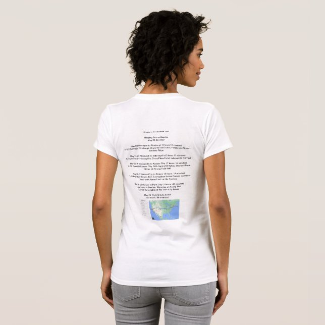 T-shirt Shayna Dort À Travers L'Amérique (Dos entier)