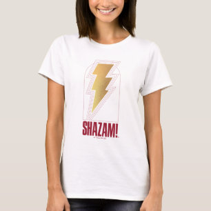T-shirt SHAZAM ! Furie des dieux   Insigne de boulon de fo