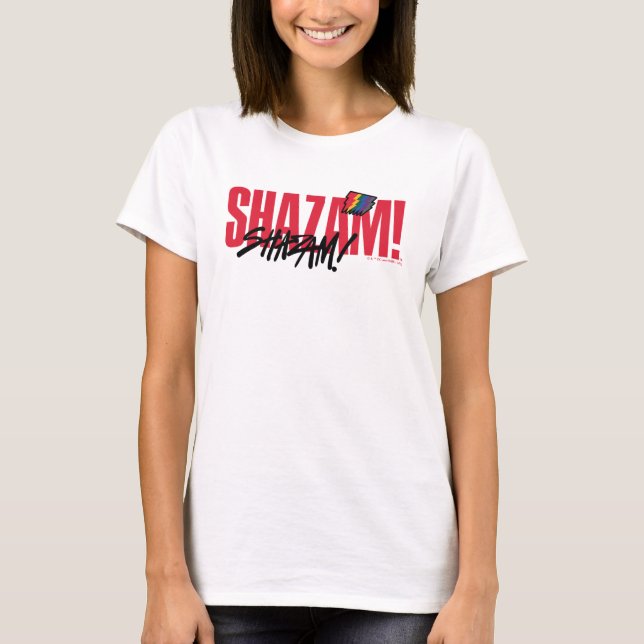 T-shirt SHAZAM ! Furie des dieux | Logo des boulons arc-en (Devant)