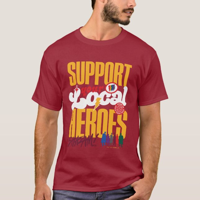 T-shirt SHAZAM ! Furie des dieux | Soutien aux héros locau (Devant)