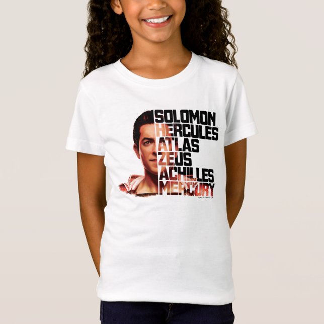 T-Shirt SHAZAM ! | Shazam Closeup Acronyme graphique (Devant)