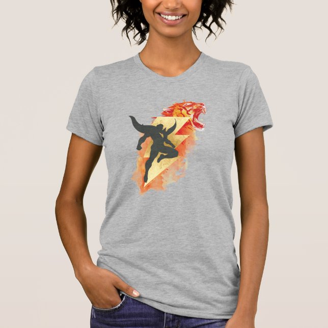 T-shirt SHAZAM ! | Shazam Tiger & Lightning Graphic (Devant)