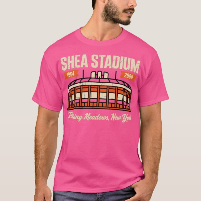 T-shirt Shea Stadium Flushing Meadows, NY Retro Baseball (Devant)