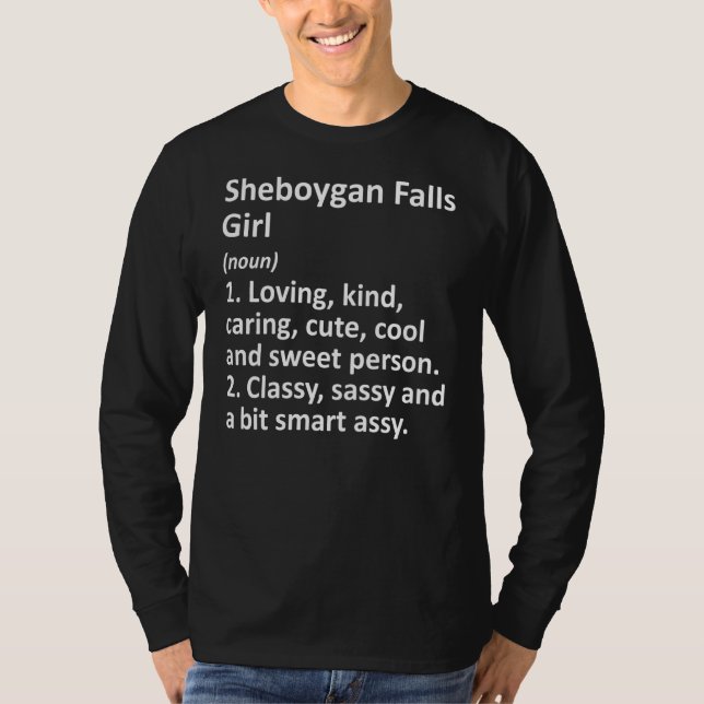 T-shirt SHEBOYGAN TOMBE FILLE WI WISCONSIN Funny City Home (Devant)
