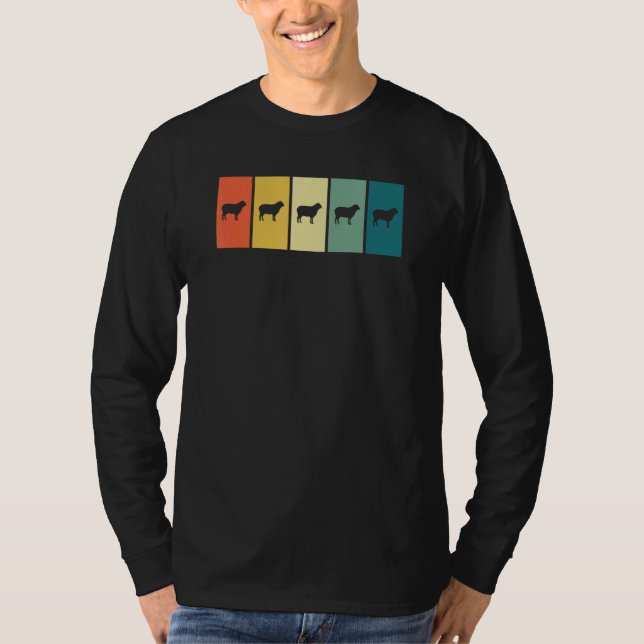 T-shirt Sheep Retro Sunset Sheep (Devant)