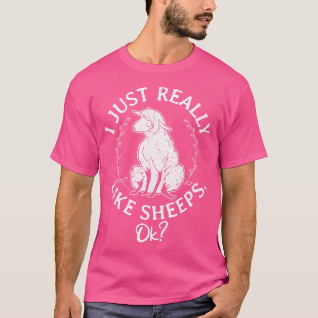 T-shirt Sheep Sheep Sheep J'Aime Les Sheep Ok (Devant)