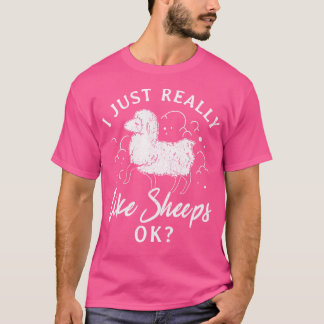 T-shirt Sheep Sheep Sheep J'Aime Les Sheep Ok