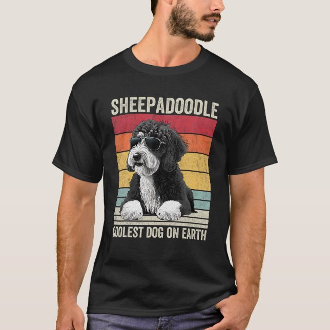 T-shirt Sheepadoodle Chien le plus frais sur Terre Sheepad (Devant)