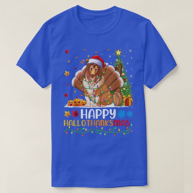 T-shirt Sheepdog Lover Funny Happy Sheepdog HelloThanksMas (Design devant)
