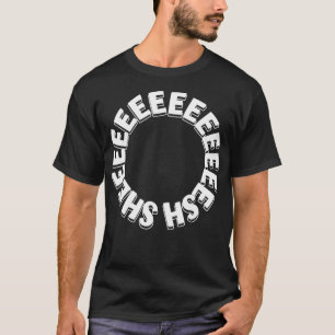 T-shirt Sheesh Funny Tendance mème blanc Mot noir Bussin K