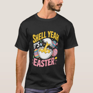 T-shirt Shell Ouais c'est Pâques Jour de Pâques Oeuf Choco