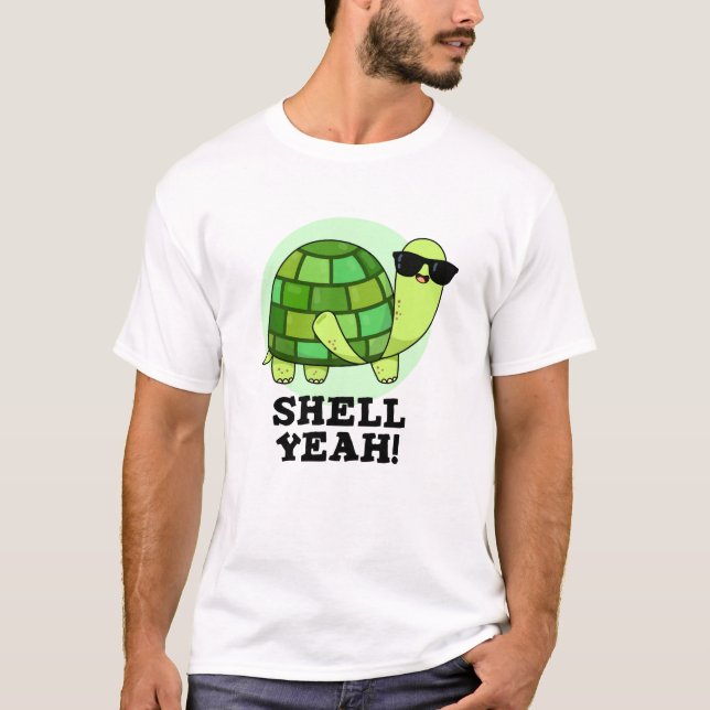 T-shirt Shell Ouais Funny Tortoise Pun (Devant)