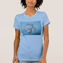 T-shirt (ShellFlowerOnBlue) RFPMDesigns ©️ 2012