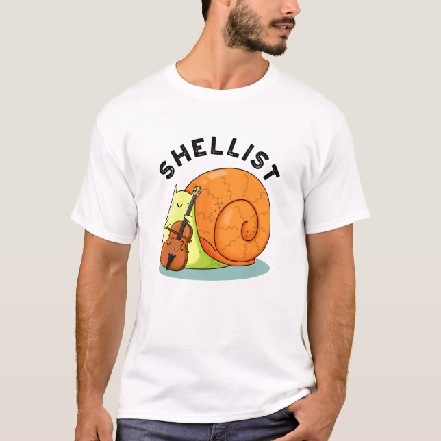 T-shirt Shellist Funny Snail Cello Pun (Devant)